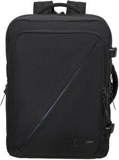American Tourister TAKE2CABIN Travel Backpack L Expandable black weekendtas handbagage Zwart - H 55 x B 35 x D 23/25 cm