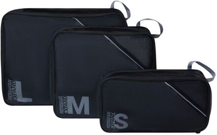 American Tourister Travel Accessories Packing Cubes Set S/M/L black/grey koffer organizer Zwart - H 34 x B 45 x D 11 cm