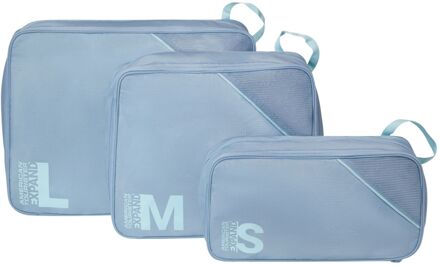 American Tourister Travel Accessories Packing Cubes Set S/M/L stone blue/blue koffer organizer Blauw - H 34 x B 45 x D 11 cm