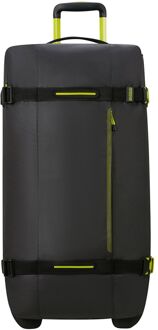 American Tourister Urban Track Duffle/Wheels L Coated black/lime Zwart - H 78.5 x B 44 x D 43 cm