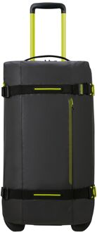 American Tourister Urban Track Duffle/Wheels M Coated black/lime Zwart - H 68 x B 40 x D 38.5 cm