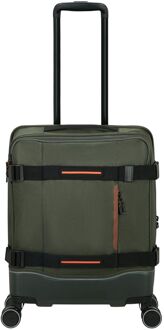 American Tourister Urban Track Spinner S TSA dark khaki zachte koffer Groen - H 55 x B 40 x D 23 cm