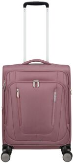 American Tourister Wanderlite Handbagage Spinner S - Uitbreidbaar 45/49.5 liter - 55x40x25 cm - galactic mauve zachte koffer lichtgewicht koffer Paars - H 55 x B 40 x D 23 cm