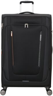 American Tourister Wanderlite Spinner L - Uitbreidbaar 108/123 liter - 79x48x31/34 cm - shadow black zachte koffer lichtgewicht koffer Zwart - H 79 x B 48 x D 31 cm