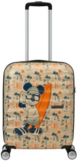American Tourister Wavebreaker Disney Handbagage Spinner 55 cm - 36 liter - 55x40x20 cm - mickey super surfer hardcase koffer Multicolor - H 55 x B 40 x D 20 cm