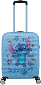 American Tourister Wavebreaker Disney Handbagage Spinner 55 cm - 36 liter - 55x40x20 cm - stitch universe hardcase koffer Multicolor - H 55 x B 40 x D 20 cm