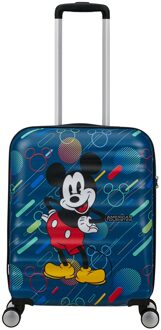 American Tourister Wavebreaker Disney Spinner 55/20 TSA mickey future pop Harde Koffer Blauw - H 55 x B 40 x D 20