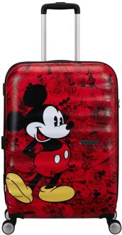American Tourister Wavebreaker Disney Spinner 67/24 TSA mickey comics red hardcase koffer Rood - H 67 x B 47 x D 26 cm