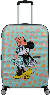 American Tourister Wavebreaker Disney Spinner 67/24 TSA minnie pastel dots hardcase koffer Blauw - H 67 x B 47 x D 26 cm
