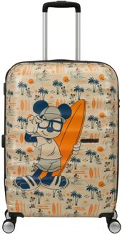 American Tourister Wavebreaker Disney Spinner 67 cm - 64 liter - 67x47x26 cm - mickey super surfer hardcase koffer Multicolor - H 67 x B 47 x D 26 cm