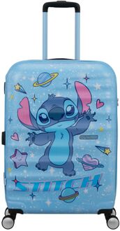 American Tourister Wavebreaker Disney Spinner 67 cm - 64 liter - 67x47x26 cm - stitch universe hardcase koffer Multicolor - H 67 x B 47 x D 26 cm