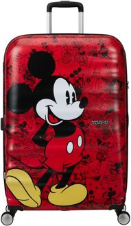 American Tourister Wavebreaker Disney Spinner 77/28 TSA mickey comics red hardcase koffer Rood - H 77 x B 52 x D 29 cm