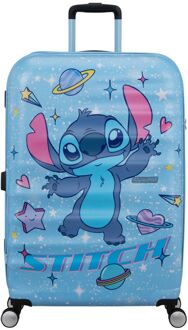 American Tourister Wavebreaker Disney Spinner 77 cm - 96 liter - 77x52x29 cm - stitch universe hardcase koffer Multicolor - H 77 x B 52 x D 29 cm