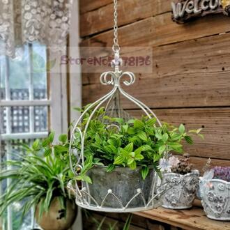 Amerikaanse Land Smeedijzeren Opknoping Crown Opknoping Mand Binnentuin Balkon Ruimte Niveau Decoratie Opknoping Pot Bloem St a1