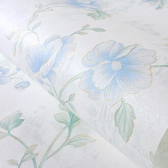 Amerikaanse-Stijl Landelijke Vliesbehang Kleine Bloemen Slaapkamer Hotel Project Speciale Klaring Behang Licht Groen