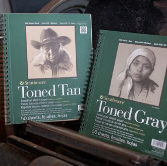 Amerikaanse Strathmore Warm Bruin Cool Grey Schetsboek Schets Papier/Papier Roll Zwart Karton Kleurpotlood Houtskool Boek A3 / grijs