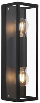 Amezola - Wandlamp - E27 - 38 cm - Zwart