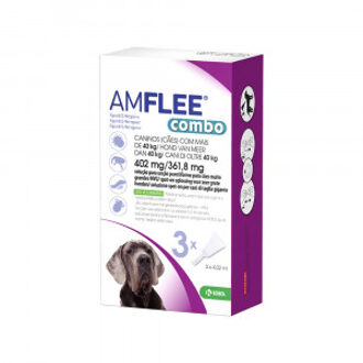 Amflee Combo Spot-On 402 mg hond XL 40+ kg 4 x 3 pipetten