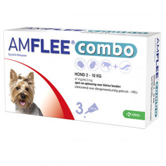 Amflee Combo Spot-On 67 mg hond S 2 - 10 kg 2 x 3 pipetten