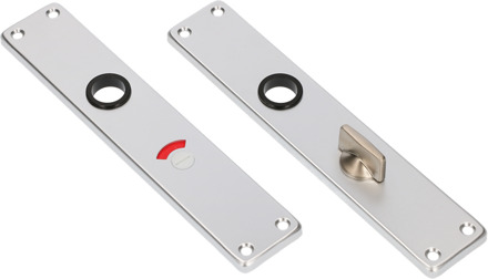 Ami Deurbeslag langschilden aluminium F1 rechthoekig 63/8mm V+B 212/41 rh