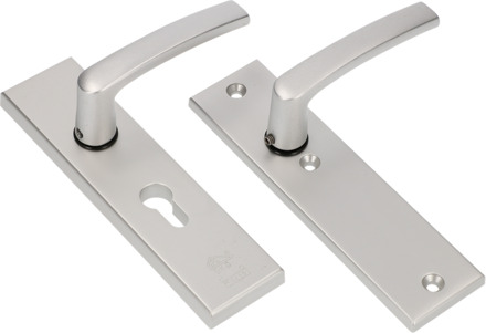 Ami Veiligheidsbeslag 193*50 Buiten Profielcilinder 55 Binnen Blind + Deurkruk 332 F1 Deurdikte 38/42 Mm - 821236