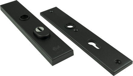 Ami Veiligheidsbeslag 251/50/15 Buiten Kt 72 Binnen Profielcilinder 72 Zwart Deurdikte 38/42 Mm. - 739720