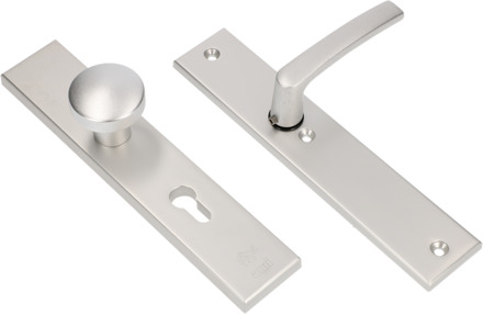 Ami Veiligheidsbeslag 251/50 Kn.169/50 Buiten Profielcilinder 72 Binnen Blind Deurkruk 332 F1 Deurdikte 38/42 - 804026