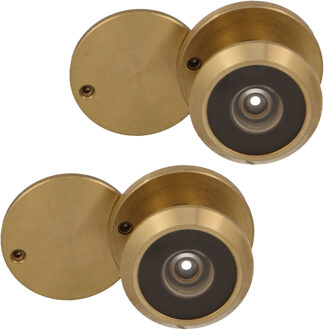 amig 2x amig deurspion - messing - gepolijst - 160? zicht - voor deuren 15-25 mm