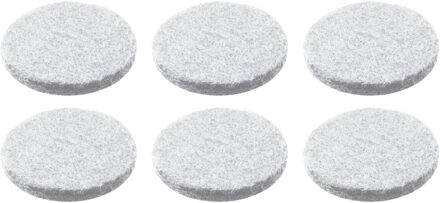 amig Anti-krasvilt - 24x - wit - 18 mm - rond - zelfklevend - meubel beschermvilt