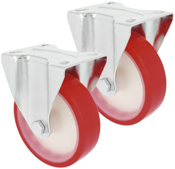 amig bokwiel/transportwiel - 2x - D80mm - polyurethaan - 100kg - heavy duty
