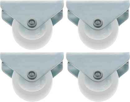 amig bokwiel/transportwiel - 4x - D30mm - nylon - 45kg draagvermogen - wit