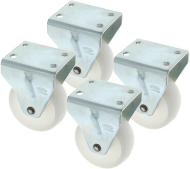 amig bokwiel/transportwiel - 4x - D40mm - polyamide - 30kg - wit