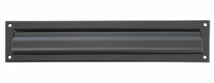 amig Brievenbusklep - zwart - metaal - 34,2 x 7,3 cm - energiebesparende brievenbusklep