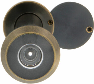 amig deurspion/kijkgat - 1x - antiek messing - deurdikte 60 tot 85mm - 160 graden kijkhoek - 16mm