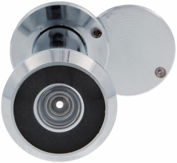 amig deurspion/kijkgat - 1x - verchroomd - deurdikte 60 tot 85mm - 160 graden kijkhoek - 16mm boorg