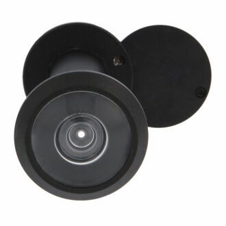 amig deurspion/kijkgat - zwart messing - deurdikte 60 tot 85mm - 160 graden kijkhoek - 16mm