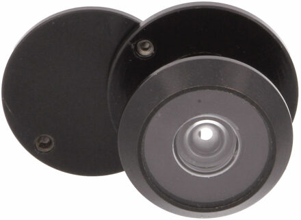 amig Deurspion - messing - zwarte finish - 160? zicht - voor deuren 15-25 mm