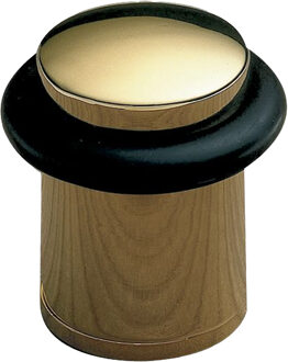 amig Deurstopper/deurbuffer - 1x - D20mm - inclusief schroeven - goud - Deurstoppers Goudkleurig