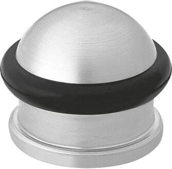 amig Deurstopper/deurbuffer - 1x - D30mm - inclusief schroeven - mat rvs