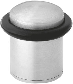 amig Deurstopper/deurbuffer - 1x - D30mm - inclusief schroeven - mat rvs