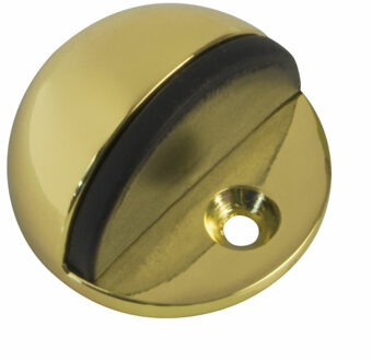 amig Deurstopper/deurbuffer - 1x - D45mm - inclusief schroeven - goud - Deurstoppers Goudkleurig