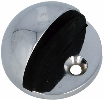 amig Deurstopper/deurbuffer - 1x - D45mm - inclusief schroeven - verchroomd