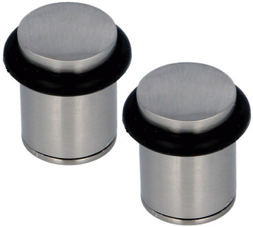 amig Deurstopper/deurbuffer - 2x - D28mm - inclusief schroeven - antiek messing