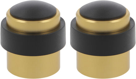 amig Deurstopper/deurbuffer - 2x - D30mm - inclusief schroeven - goud