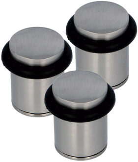 amig Deurstopper/deurbuffer - 3x - D32mm - inclusief schroeven - antiek messing