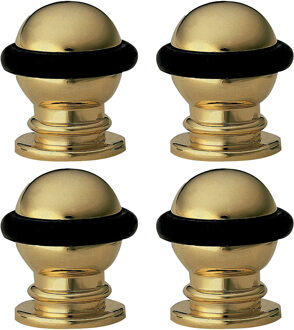 amig Deurstopper/deurbuffer - 4x - D22mm - inclusief schroeven - goud  - Deurstoppers Goudkleurig