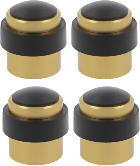 amig Deurstopper/deurbuffer - 4x - D30mm - inclusief schroeven - goud