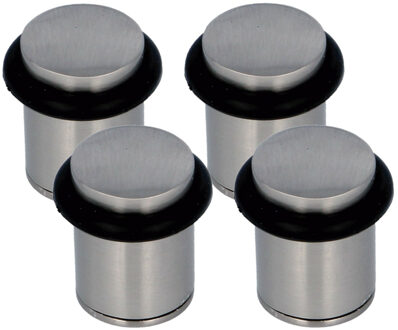 amig Deurstopper/deurbuffer - 4x - D32mm - inclusief schroeven - antiek messing