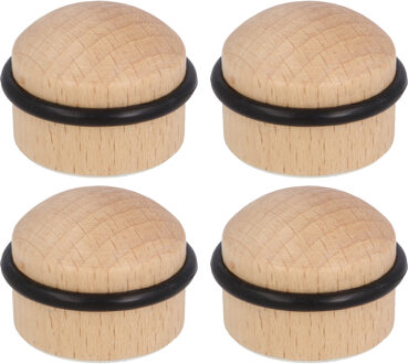 amig Deurstopper/deurbuffer - 4x - D35mm - inclusief schroeven - hout