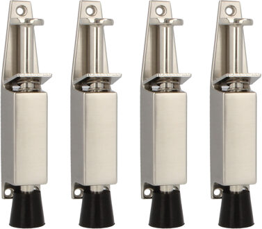 amig Deurvastzetter - 4x - 120 x 25mm - 28mm slag - voetbediening - zilver - deurvergrendeling